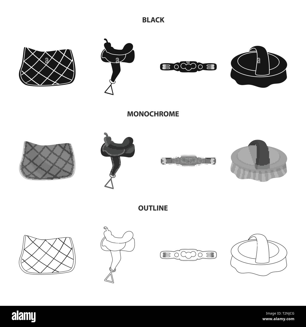 Vector illustration de matériel équitation signe. Ensemble d'équipements et la concurrence symbole boursier pour le web. Illustration de Vecteur