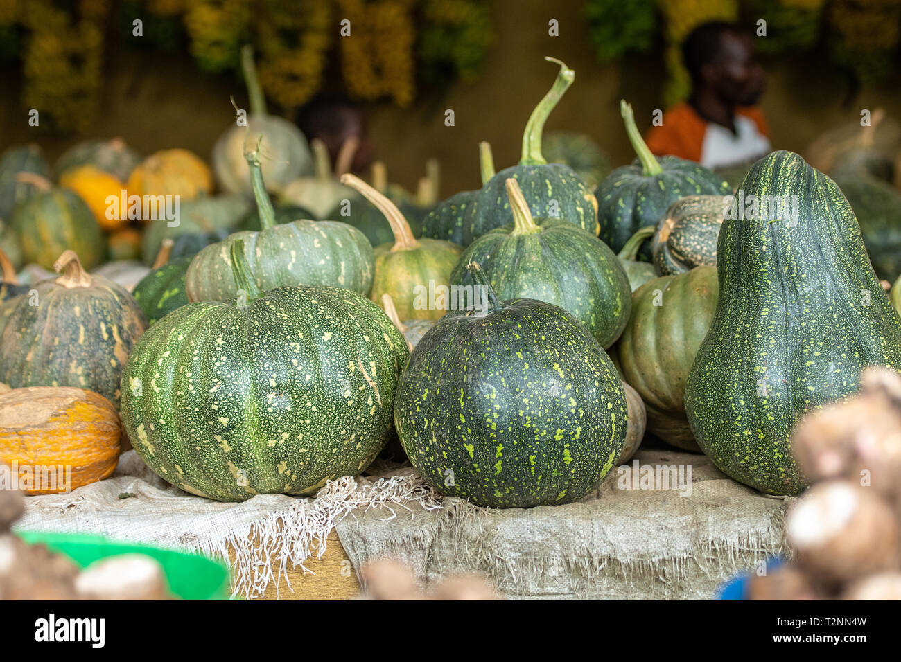 Squash mis à la vente au marché de plein air, le Rwanda Farmers Market, au Rwanda Banque D'Images