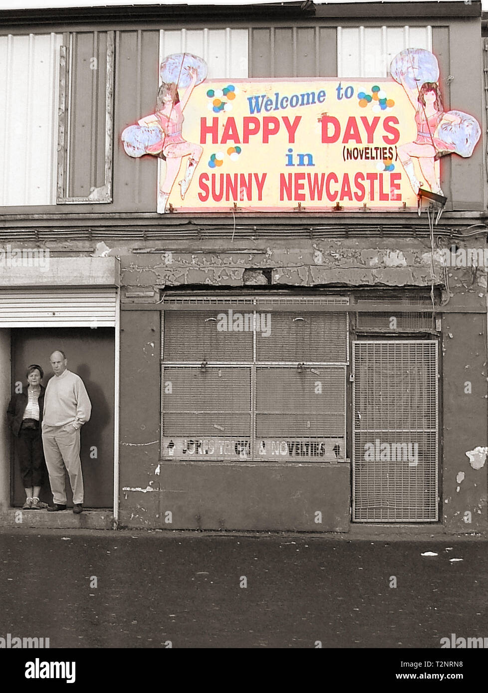 Des jours heureux sous le soleil de Newcastle, comté de Down Banque D'Images