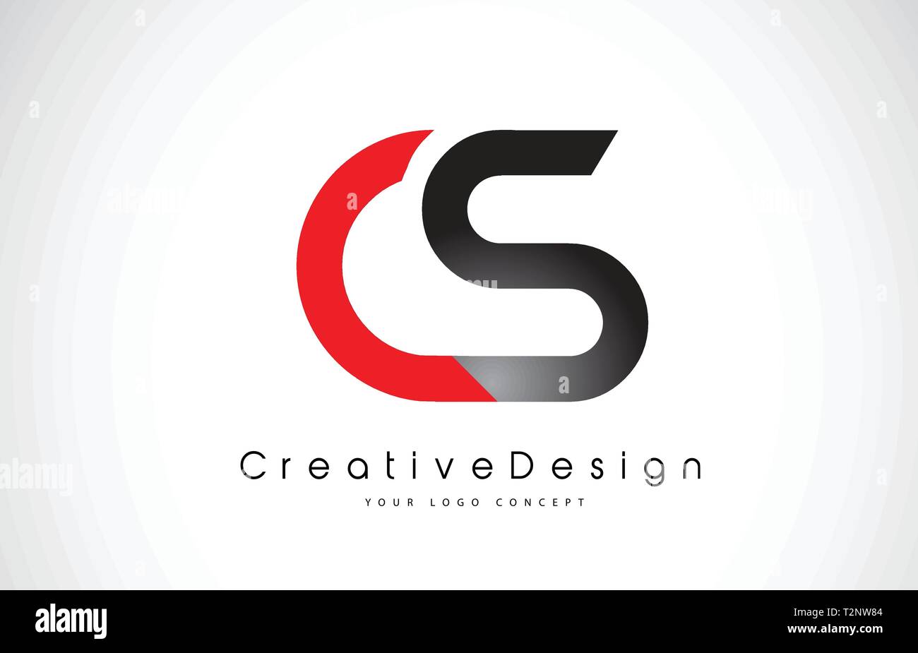 CS C S Lettre Logo Design en noir Couleurs. Lettres modernes de création Logo Icône Vecteur Illustration. Illustration de Vecteur