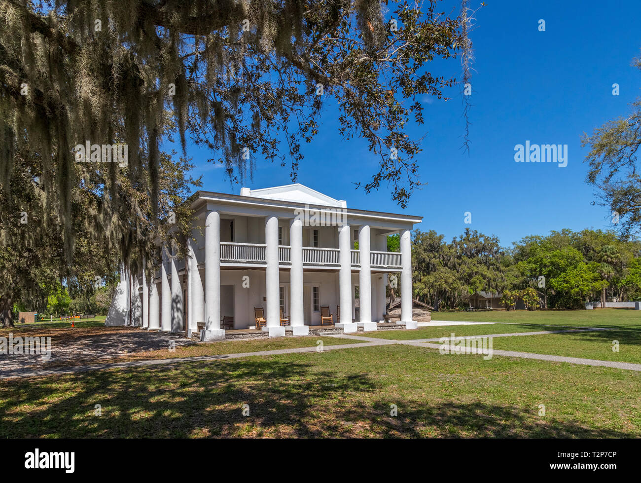 Gamble Mansion au Gamble Plantation Historic State Park à Ellenton en Floride aux États-Unis Banque D'Images