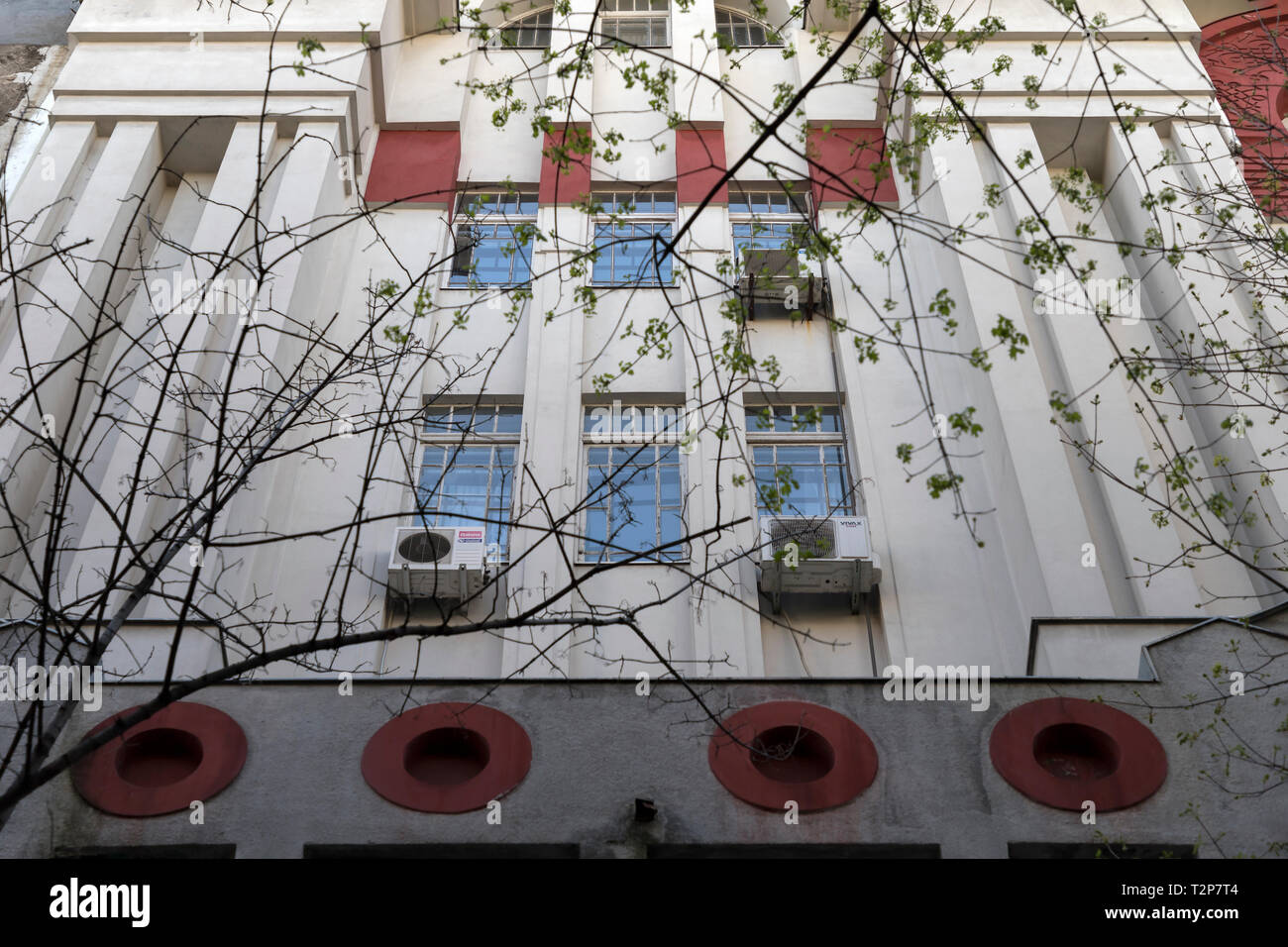 Belgrade, Serbie, Mars 2019 : mur avant du PTT (Postal-Telegraphic-communication téléphonique) Musée du début du 20ème siècle dans le centre-ville Banque D'Images