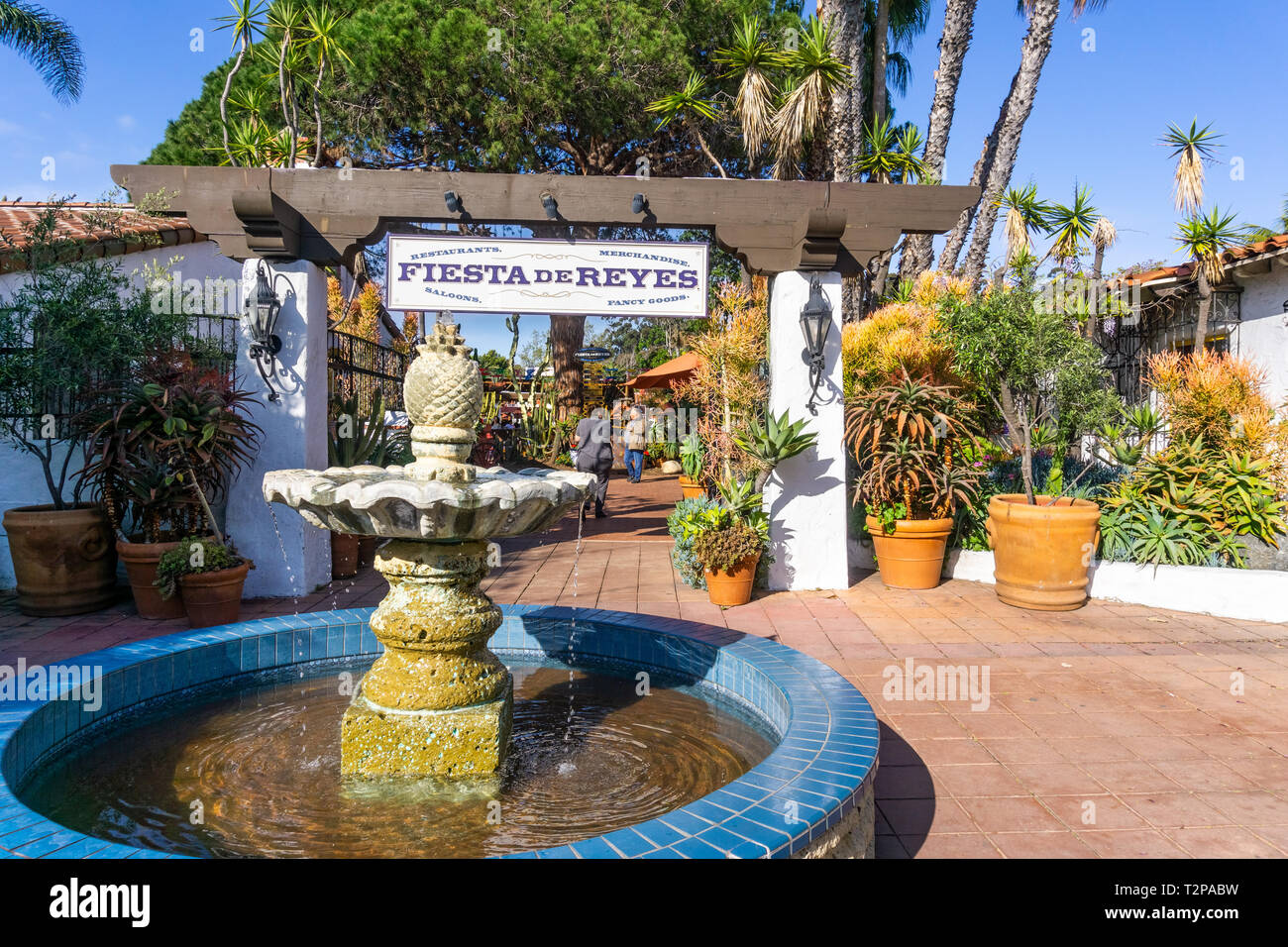 Le 19 mars 2019 San Diego / CA / USA - Entrée de la Fiesta de Reyes, Old Town San Diego State Historic Park Banque D'Images