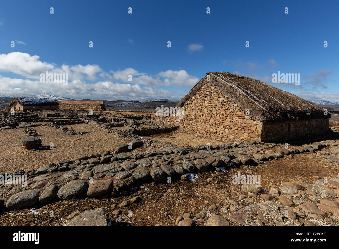 Numancia, ville antique roman à Soria, Espagne Banque D'Images