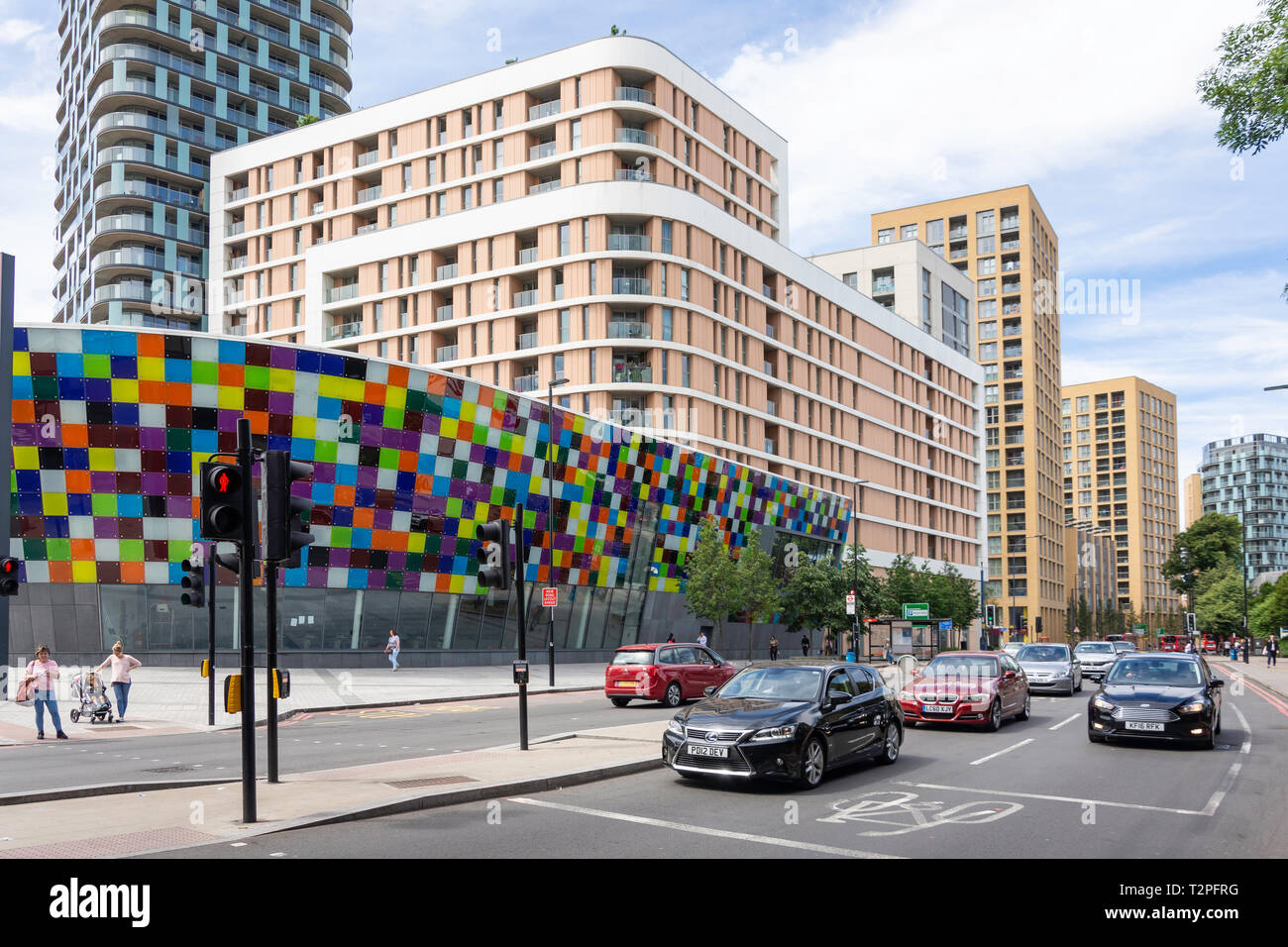 Renaissance Tower et le complexe de Runnell Street, Lewisham, Département de Lewisham, Greater London, Angleterre, Royaume-Uni Banque D'Images