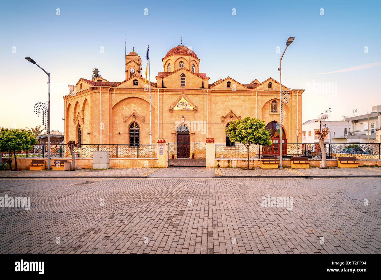 L'église orthodoxe Saint Georges à Nicosie, Chypre. L'un des sites historiques de la ville. Banque D'Images