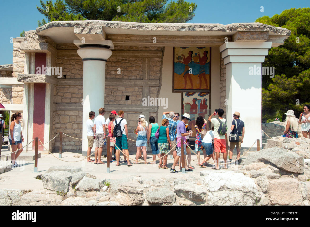 Vues de Knossos Palace Banque D'Images