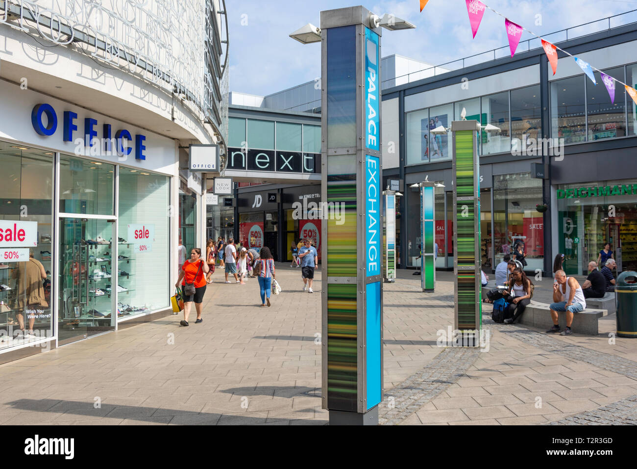 Centre Commercial Exchange Palace, Hatton à pied, Enfield Town, London Borough of Enfield, Greater London, Angleterre, Royaume-Uni Banque D'Images