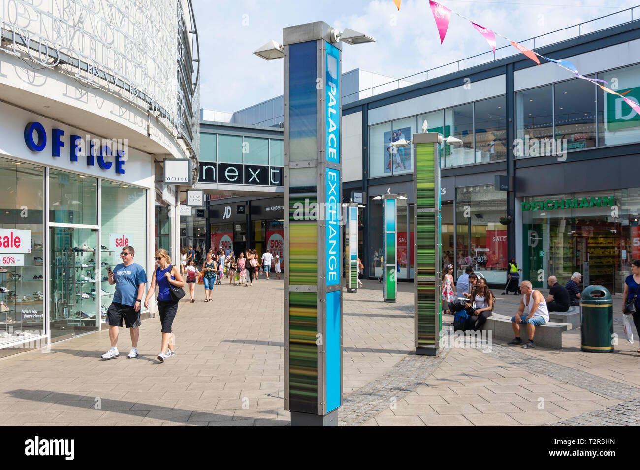 Centre Commercial Exchange Palace, Hatton à pied, Enfield Town, London Borough of Enfield, Greater London, Angleterre, Royaume-Uni Banque D'Images