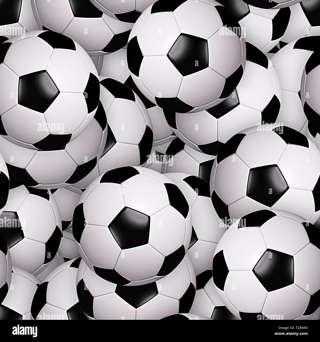 Soccer Balls Seamless Texture Tile Banque D'Images