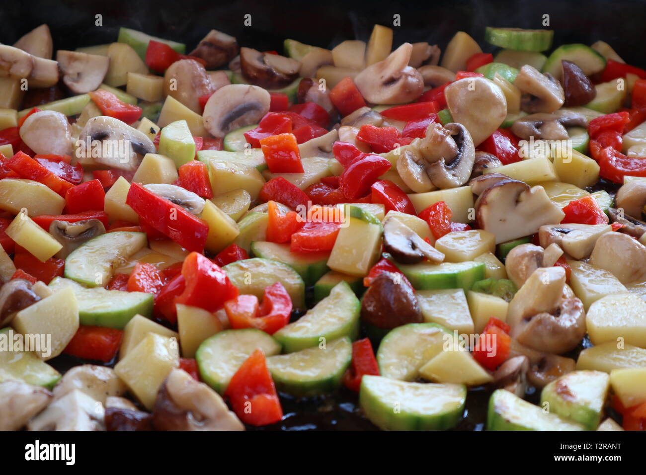 Pan coloré de légumes végétarien Banque D'Images