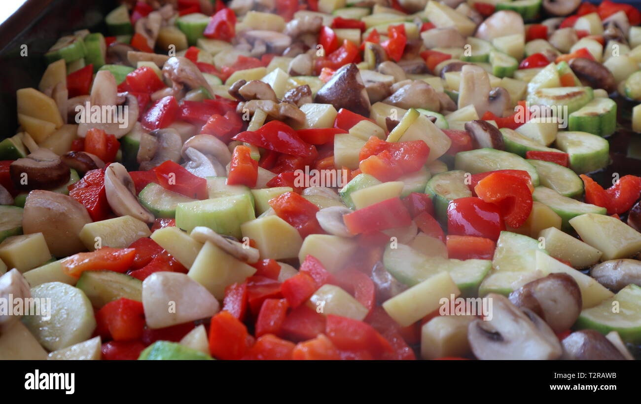Pan coloré de légumes végétarien Banque D'Images