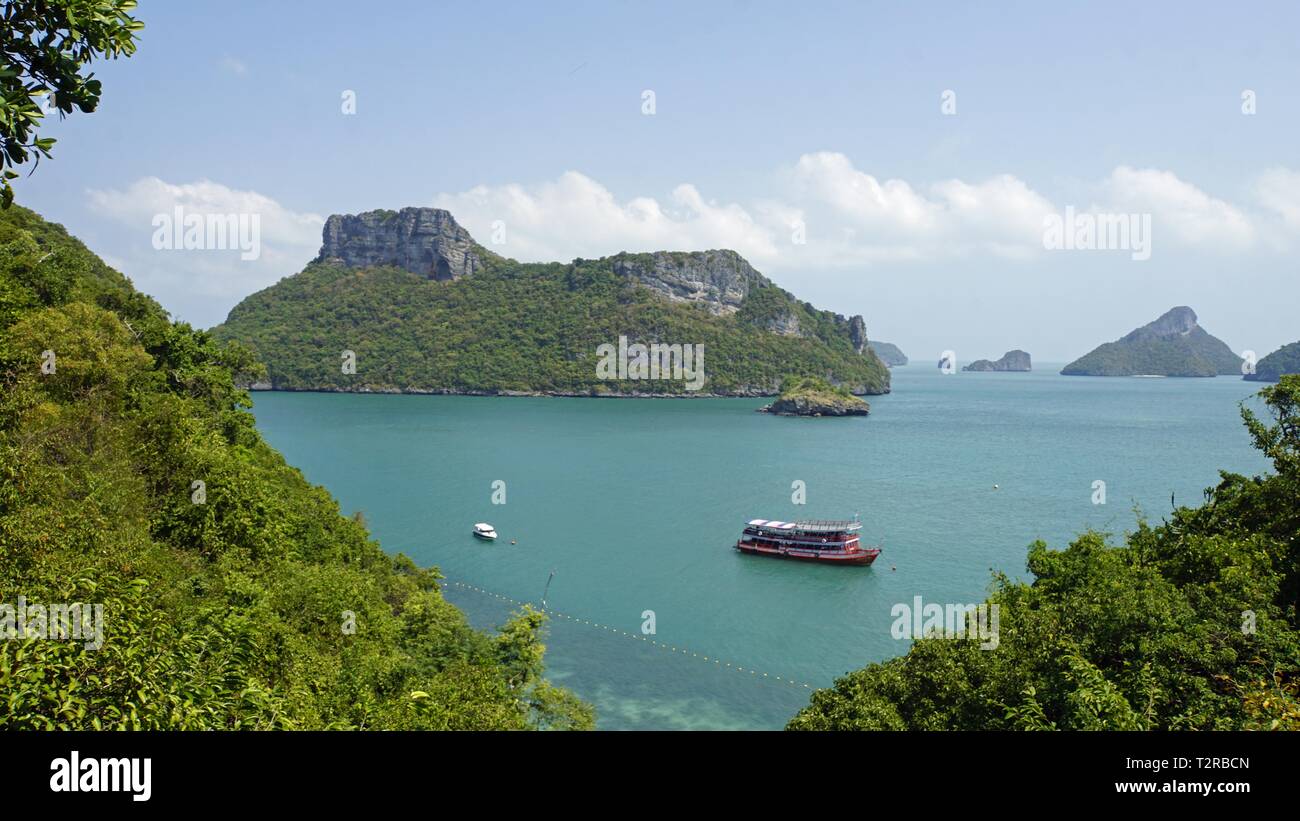 Tropical Beach sur l'île de Koh Mae Kok en Thaïlande Banque D'Images