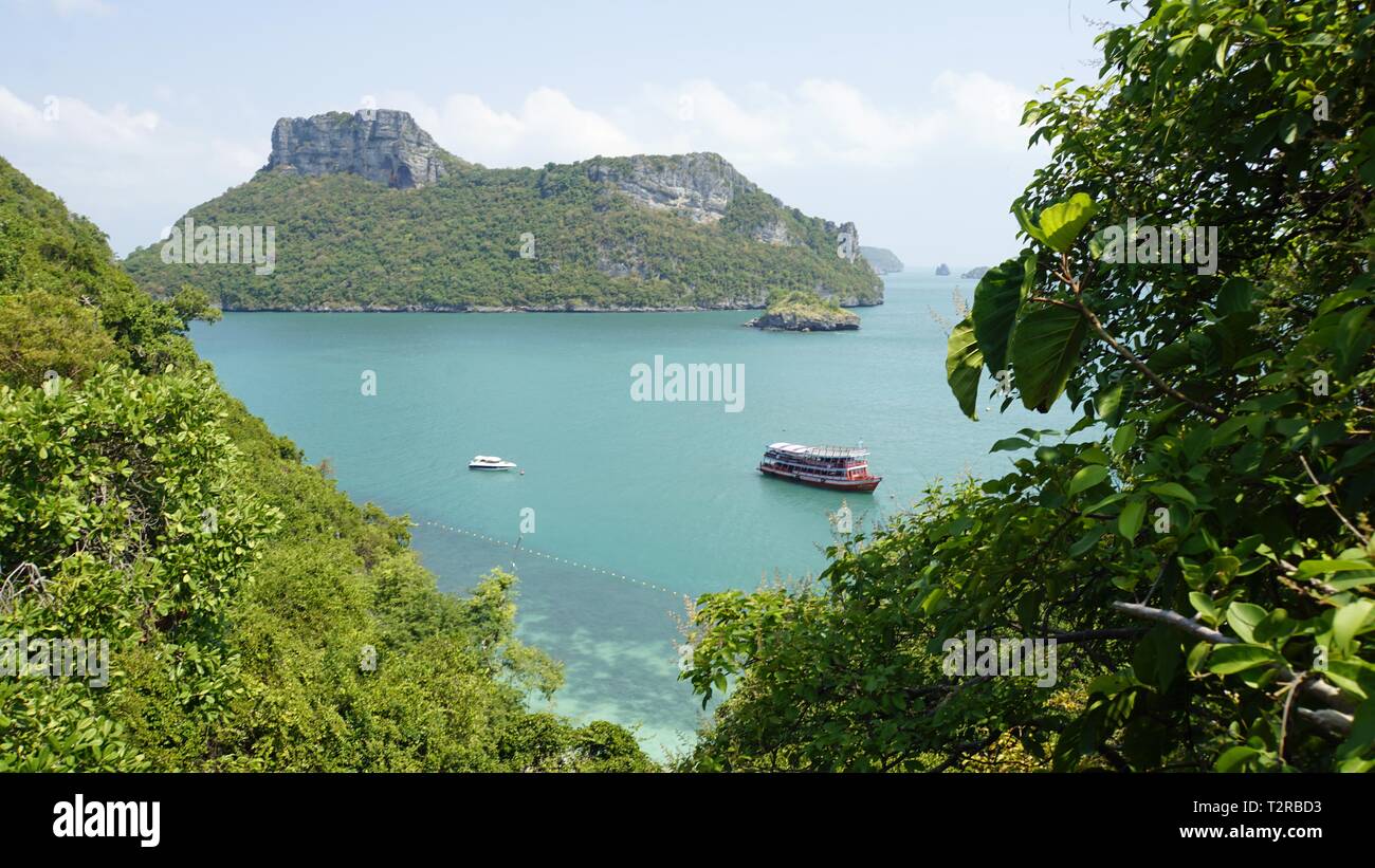 Tropical Beach sur l'île de Koh Mae Kok en Thaïlande Banque D'Images