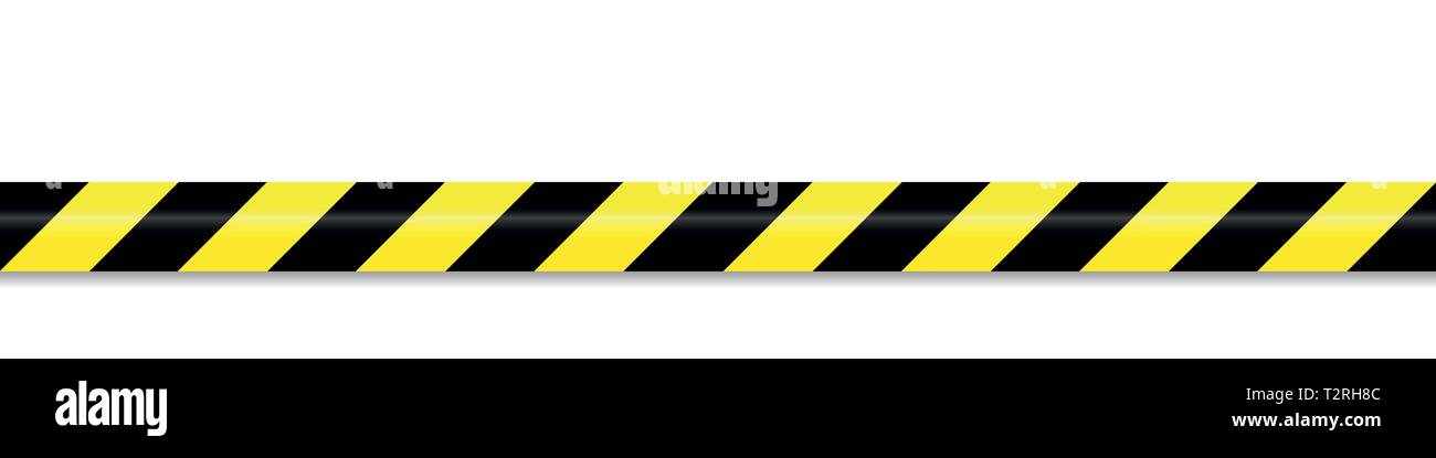 Ruban d'avertissement autocollant rayé noir et jaune, 2 po X 48 pi, (50 mm  X 16 m).