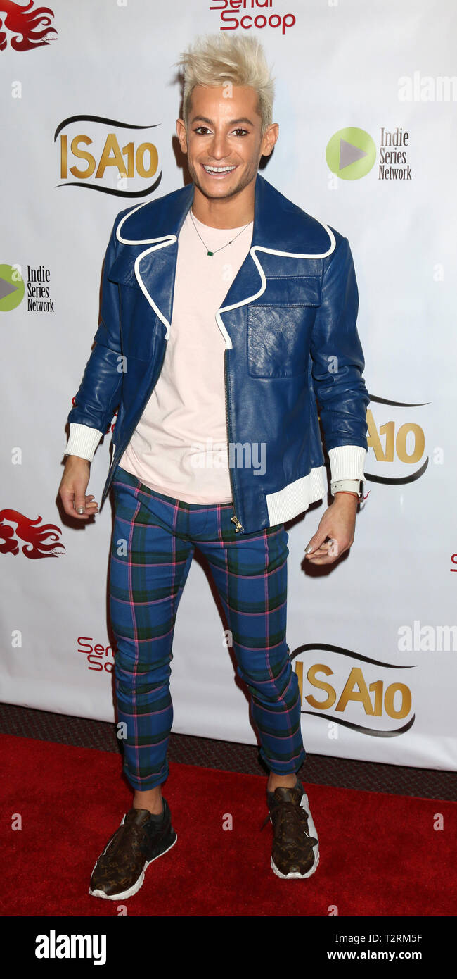 3 avril 2019 - Burbank, CA, USA - LOS ANGELES - Oct 3 : Frankie Grande à la 10ème Série Indie Awards au Colony Theater le 3 avril 2019 à Burbank, CA (crédit Image : © Kay Blake/Zuma sur le fil) Banque D'Images