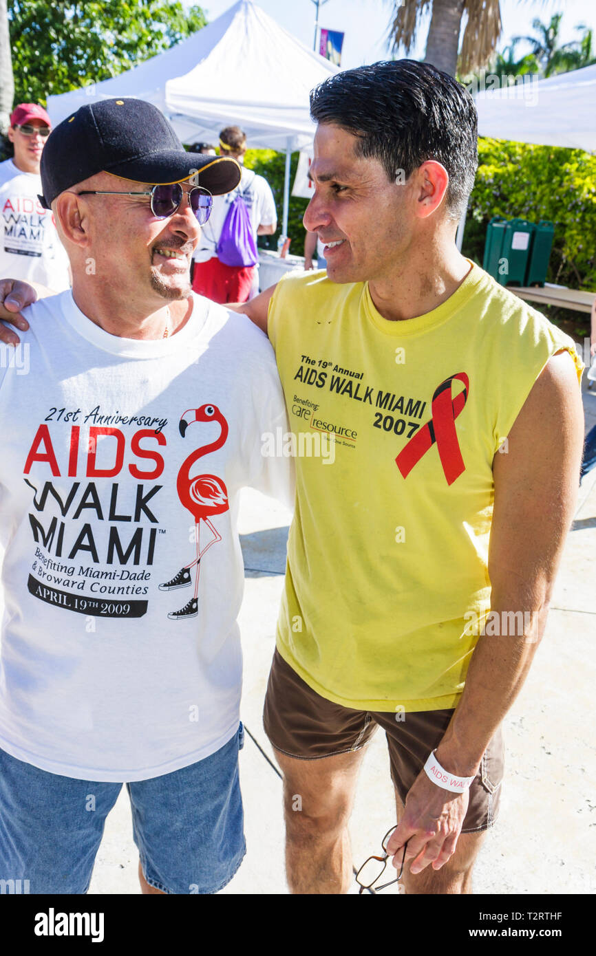 Miami Beach Florida,AIDS Walk Miami,Care Resource,HIV,Epidemic,Community Resource,Benefit,charité,collecteur de fonds,bénévoles service communautaire vo Banque D'Images