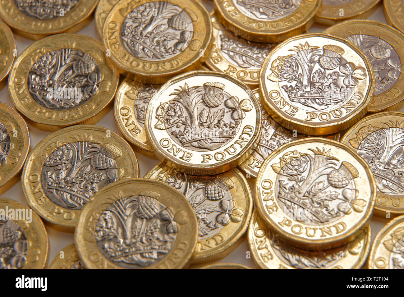 UK Livre Sterling de monnaie. Banque D'Images