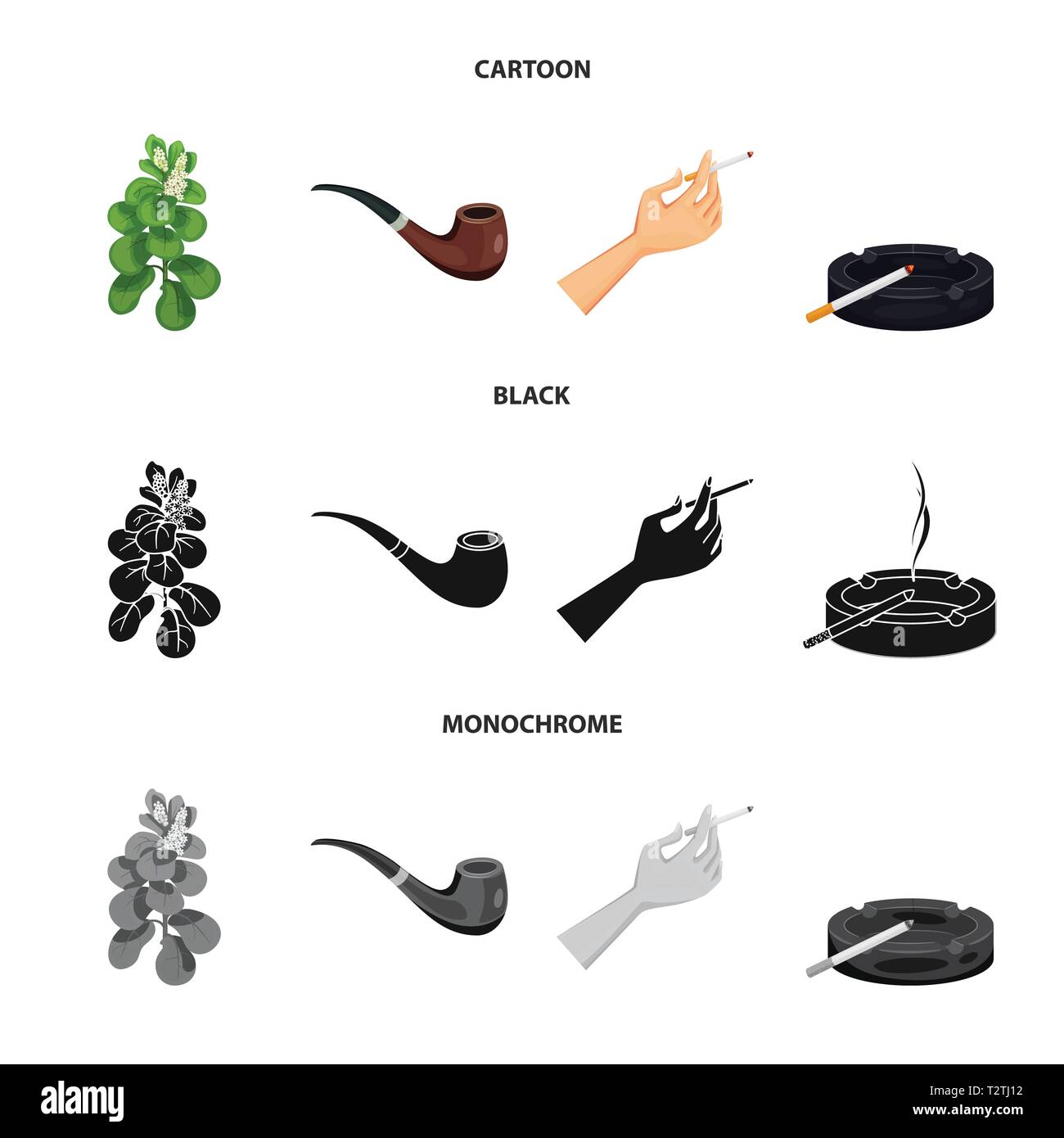 Objet isolé de refuser et icône d'arrêt. Collecte des déchets et de l'habitude l'icône vecteur pour stock. Illustration de Vecteur