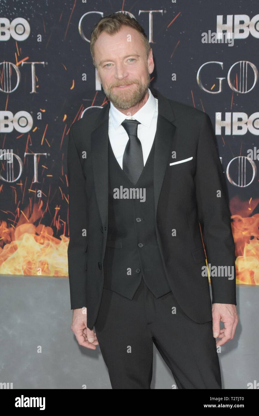 New York, USA. 06Th avr, 2019. NEW YORK, NY - 3 avril : Richard Dormer assiste à la premire pour la dernière saison de "Game of Thrones" le 3 avril 2019 à New York, NY : Crédit Imagespace/Alamy Live News Banque D'Images