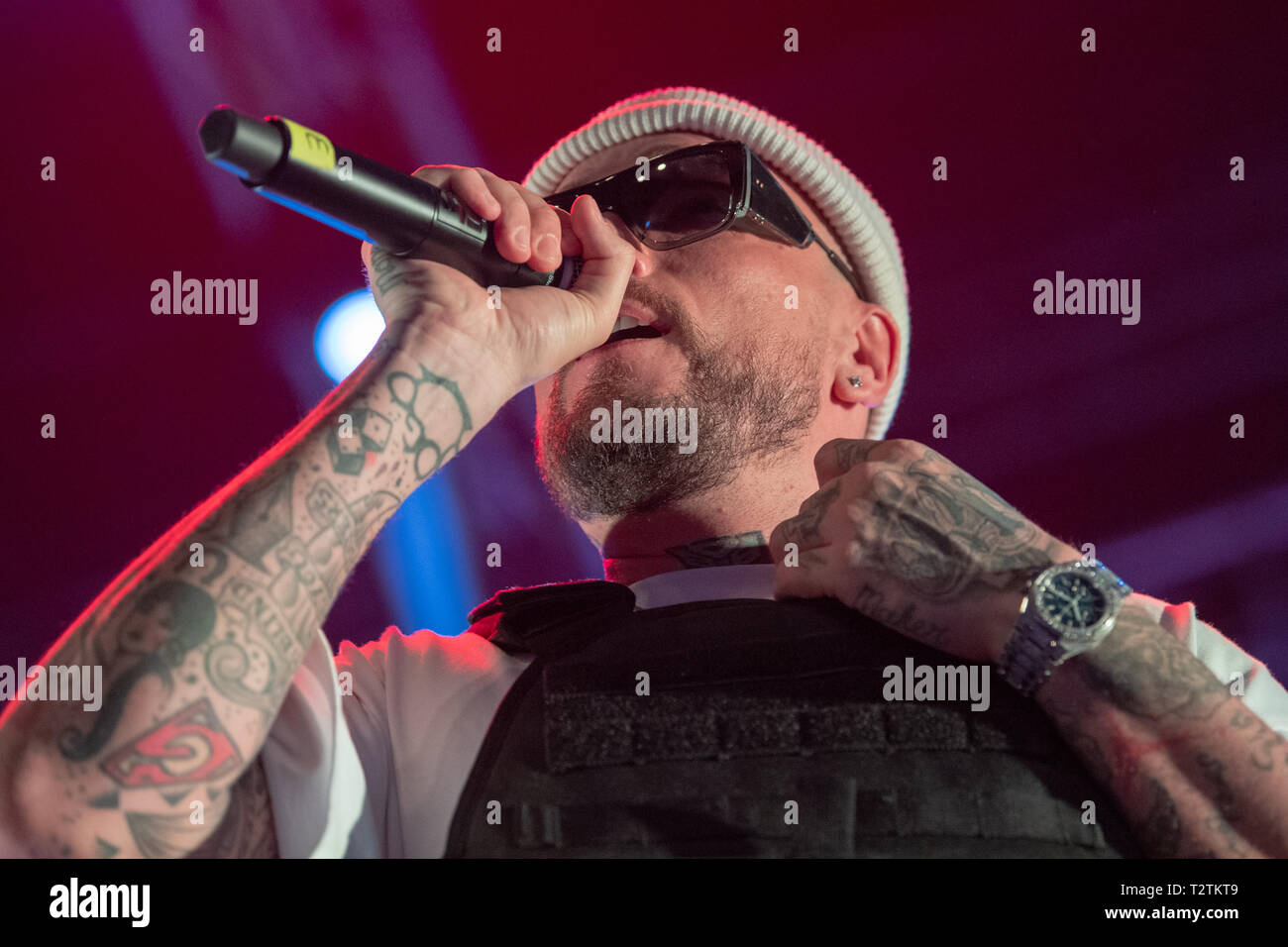 Padoue, Italie. 06Th avr, 2019. Les concerts de musique : 'Gue Pequeno durant la visite de Sinatra Padoue 03 Avril 2019 : Crédit Photo Agency indépendante/Alamy Live News Banque D'Images