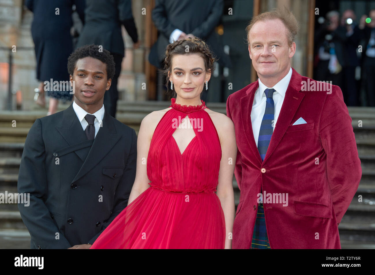 Londres, Royaume-Uni. 4 avril 2019. Kedar Williams-Stirling, Emma Mackey & Alistair Petrie assister à la première mondiale de "Notre planète", présenté par Netflix. Crédit : Peter Manning/Alamy Live News Banque D'Images