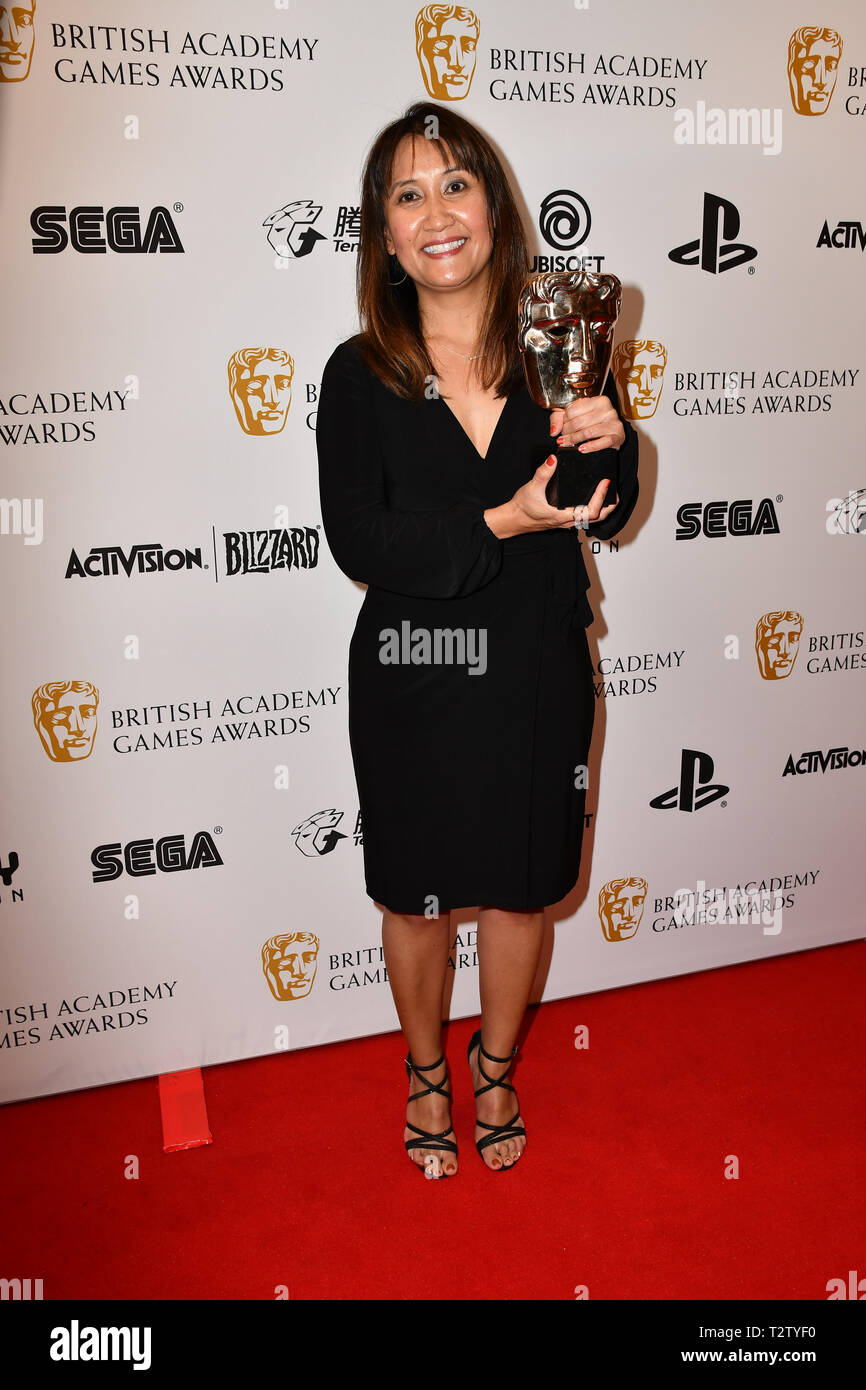 Londres, Royaume-Uni. 4ème apr 2019. Gagnant : Dieu de la guerre par Leilani Ramirez à l'Académie britannique (BAFTA) Games Awards au Queen Elizabeth Hall, Southbank Centre le 4 mars 2019, Londres, Royaume-Uni. Credit Photo : Alamy/Capital Live News Banque D'Images