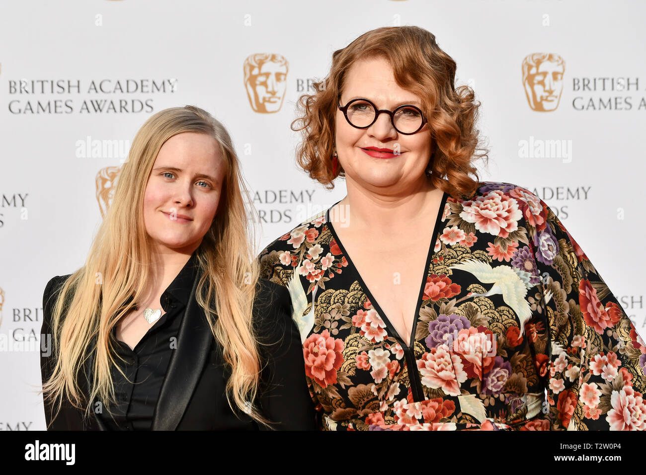 Londres, Royaume-Uni. 4 avril, 2019. Catharina Bohler et Elin Festoy Arrivers à l'Académie britannique (BAFTA) Games Awards au Queen Elizabeth Hall, Southbank Centre le 4 mars 2019, Londres, Royaume-Uni. Credit Photo : Alamy/Capital Live News Banque D'Images