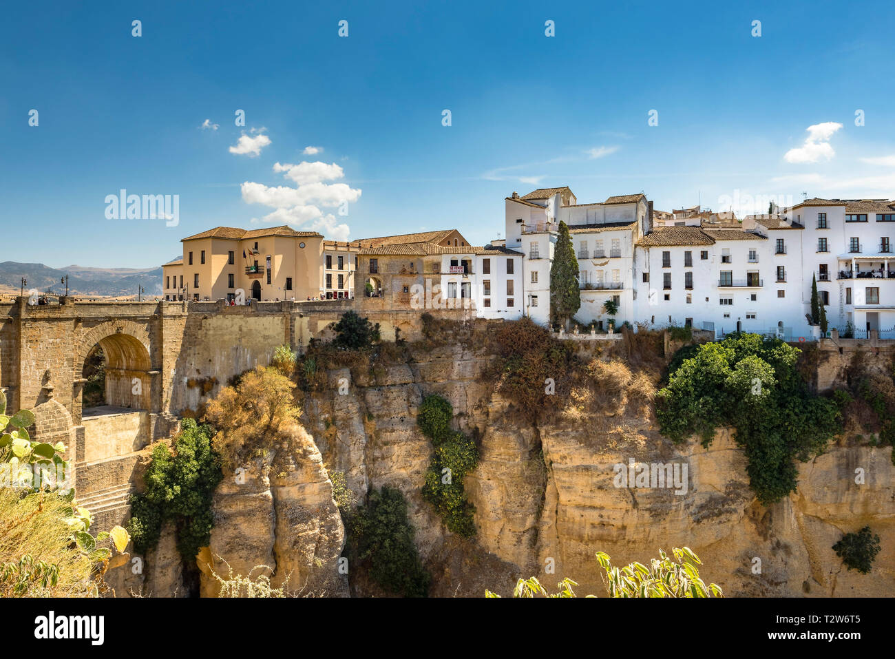 Ronda - Pont sur la Gorge Banque D'Images