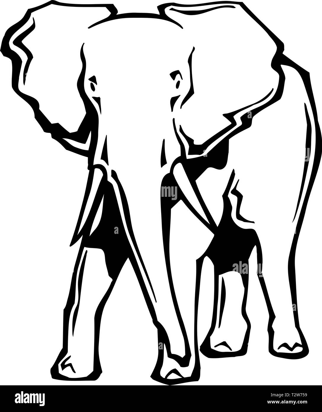 Illustration de l'éléphant Illustration de Vecteur