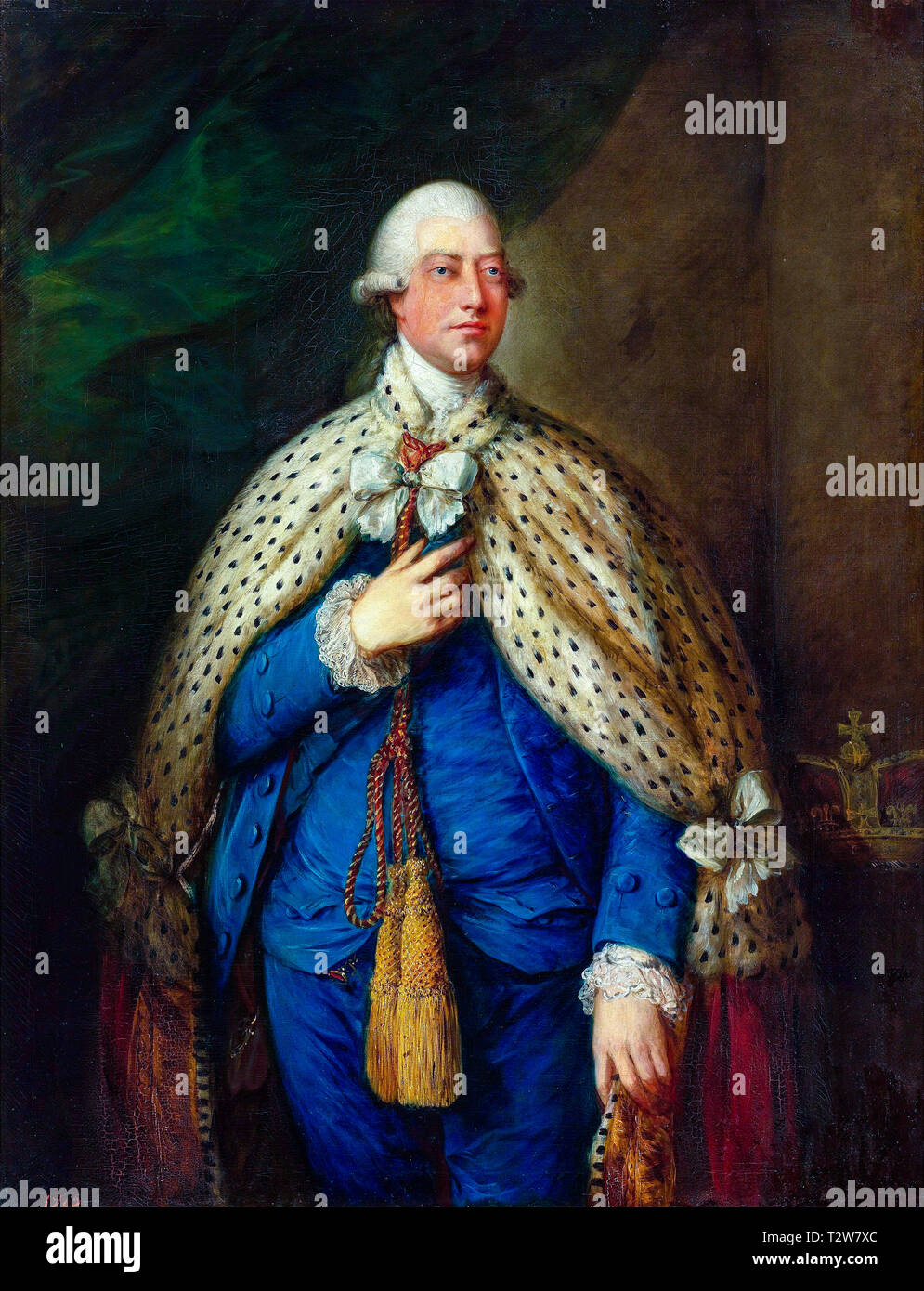 Thomas Gainsborough, portrait du roi George III du Royaume-Uni en 1785, robes parlementaire Banque D'Images