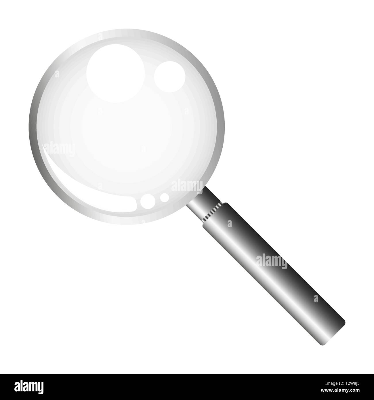 Loupe pour recherche. l'icône loupe sur fond blanc Illustration de Vecteur