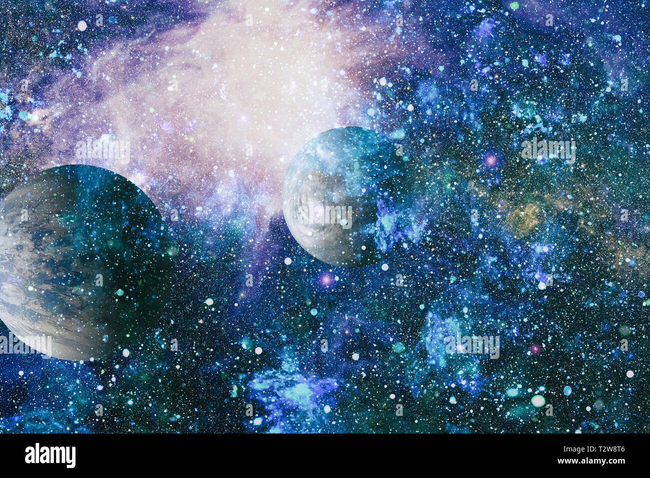 L'explosion supernova. Bright Star Nebula. Galaxie éloignée. Image abstraite. Éléments de cette image fournie par la NASA. Banque D'Images