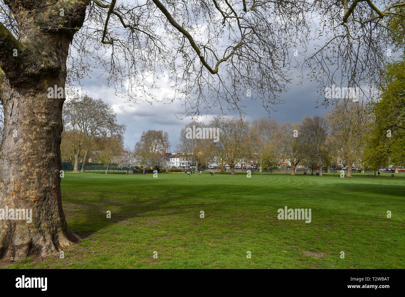 Parsons Green et Fulham London UK - Eel Brook Common park Banque D'Images