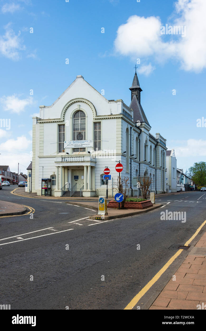 L'Ancien hôtel de ville pas un musée à Ballymoney County Antrim, en Irlande du Nord Banque D'Images