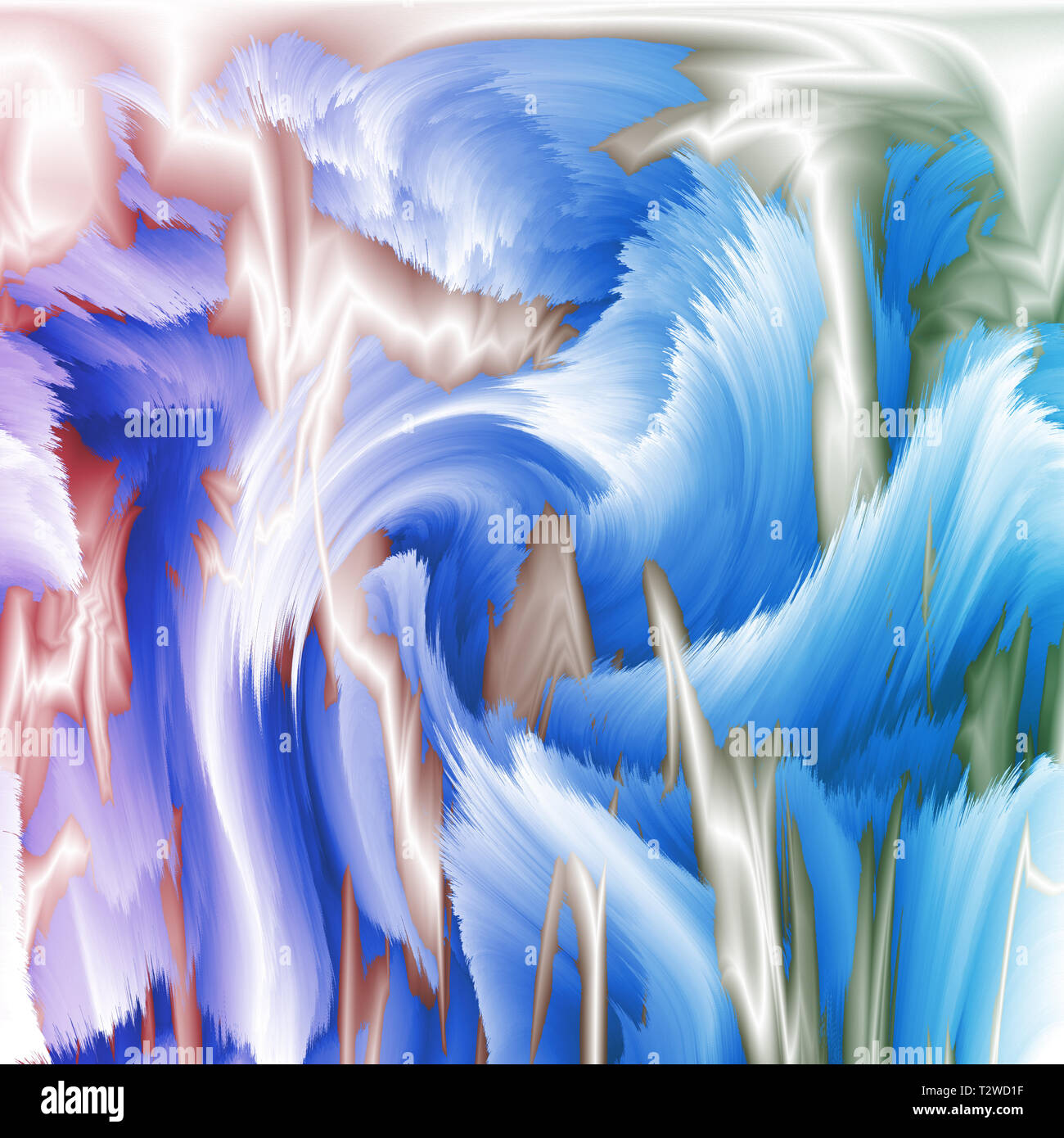 Résumé Contexte En ondulé bleu couleurs - imitation de tourbillon, de l'énergie, de mouvement. Généré numérique illustration - graphisme informatique Banque D'Images