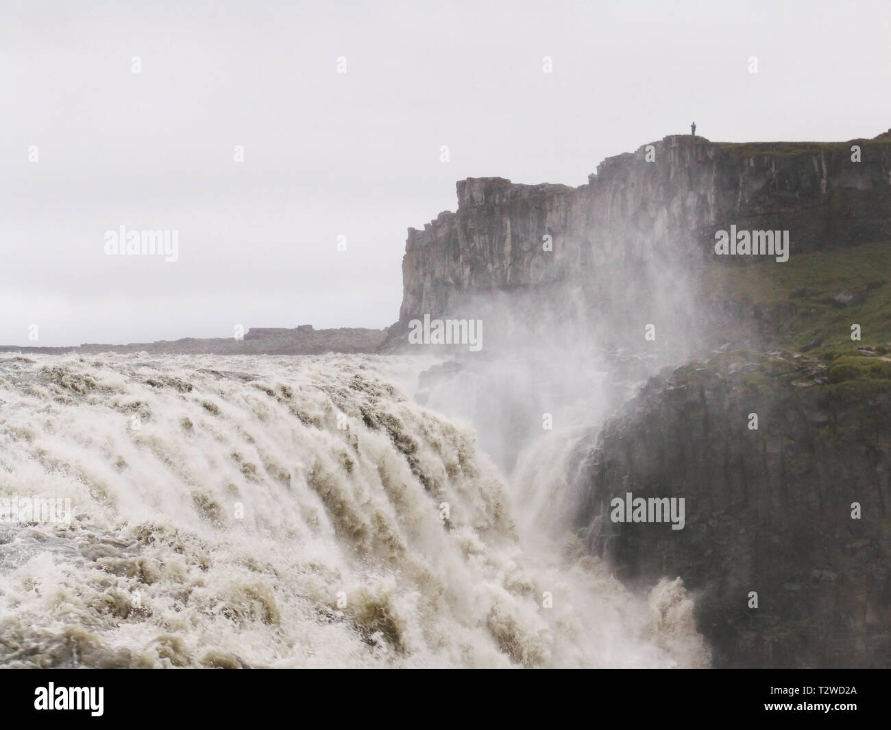 Islande Dettifoss - la plus grande en Europe de la cataracte Banque D'Images