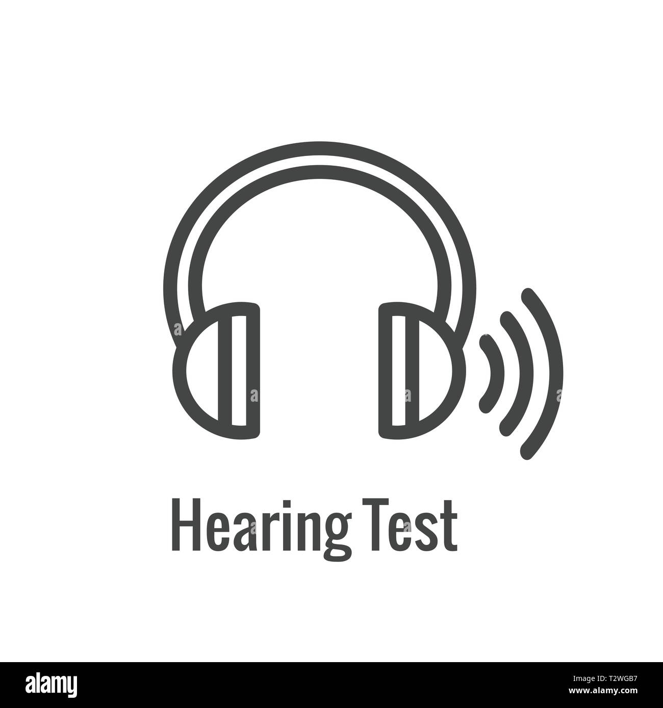 L'aide auditive / perte avec des images de l'onde sonore Illustration de Vecteur
