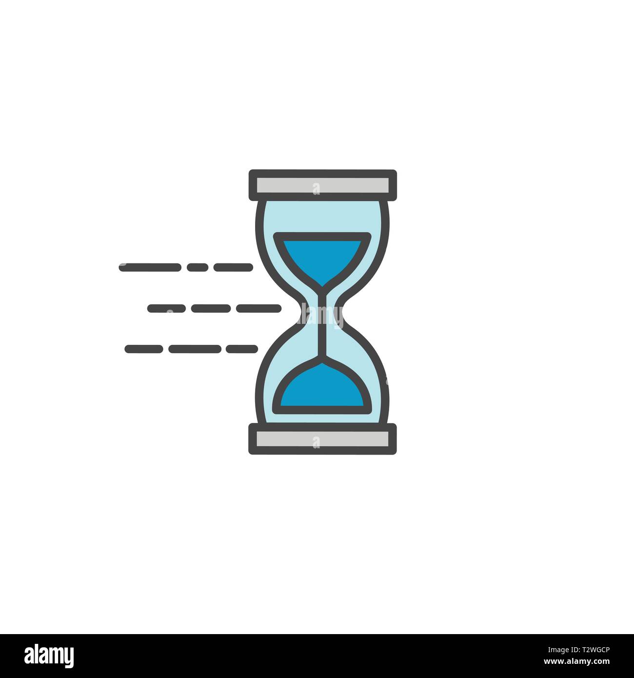 L'icône w Gestion du temps, dépêchez-vous, la date limite et à l'heure symbolique Illustration de Vecteur