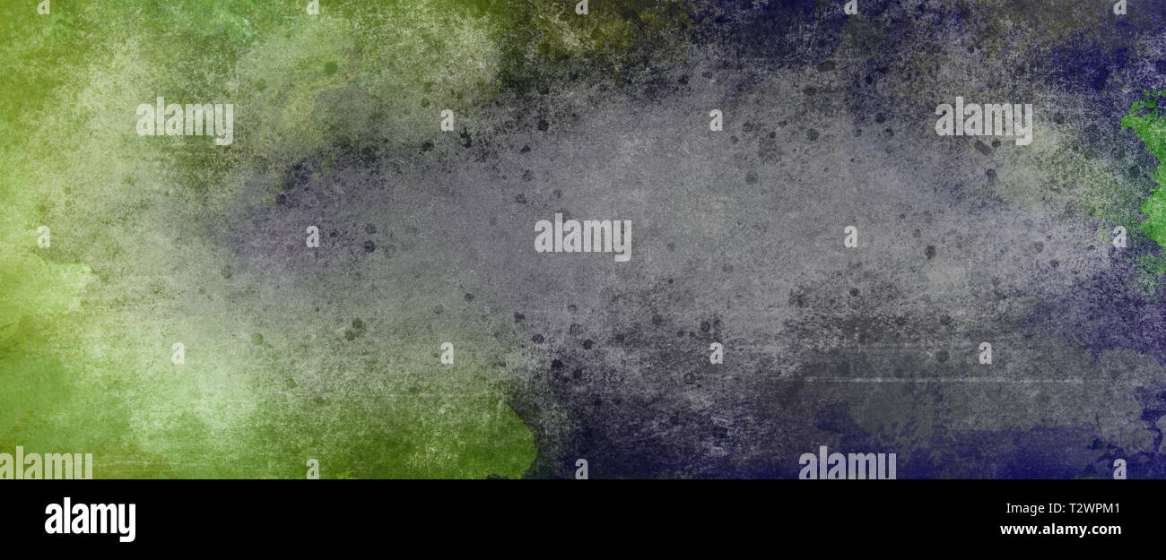 Old grunge background design avec beaucoup de texture sur un vert et noir décoloré peint mur minable Banque D'Images