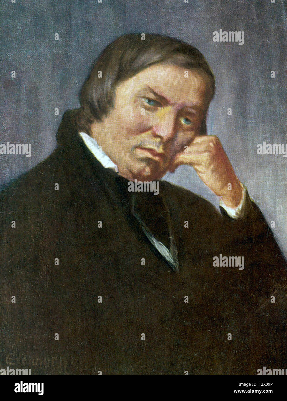 ROBERT Schumann (1810-1856) compositeur romantique allemand Banque D'Images