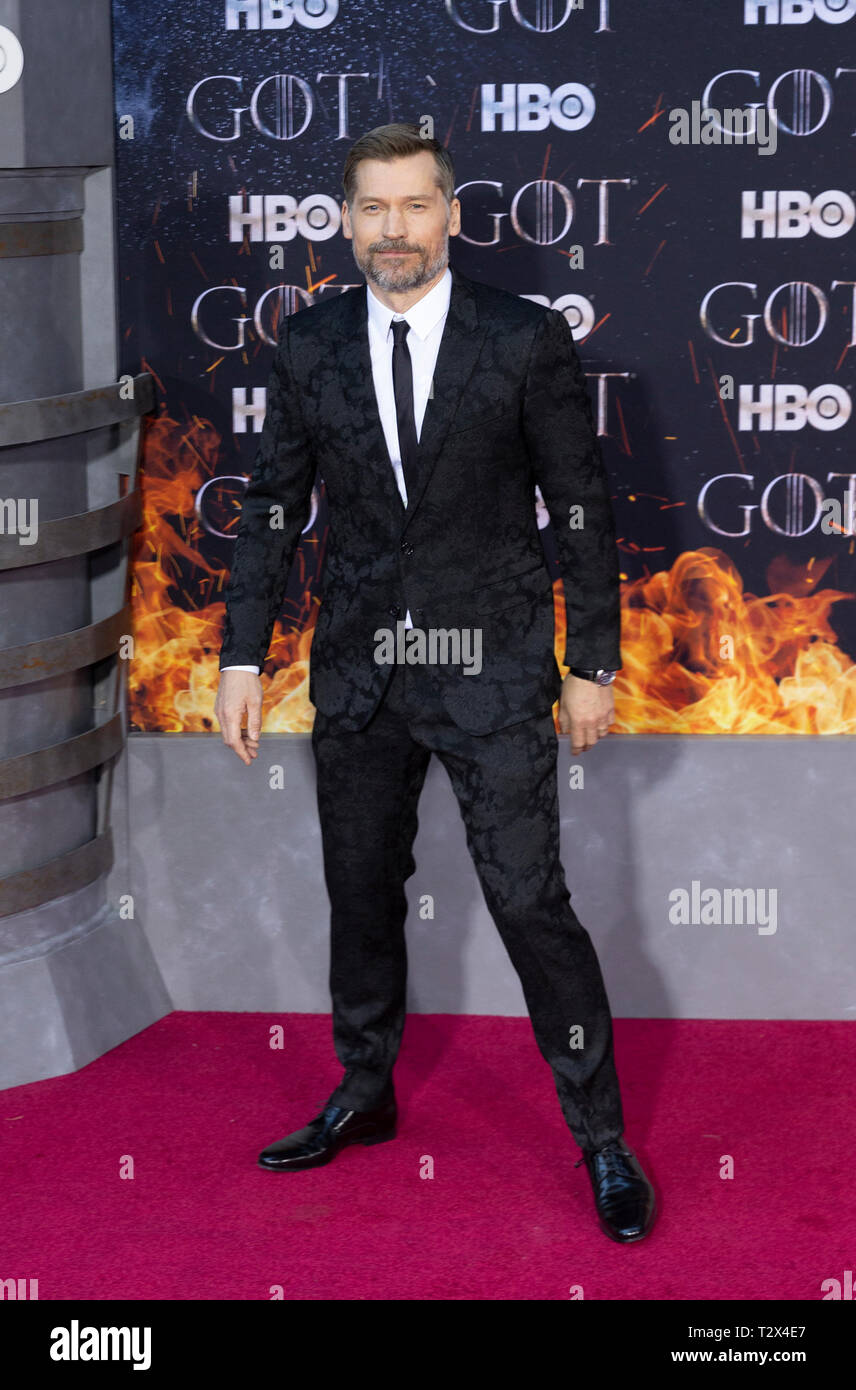 Nikolaj Coster-Waldau assiste à HBO Game of Thrones saison finale première à Leida City Music Hall (photo de Lev Radin/Pacific Press) Banque D'Images