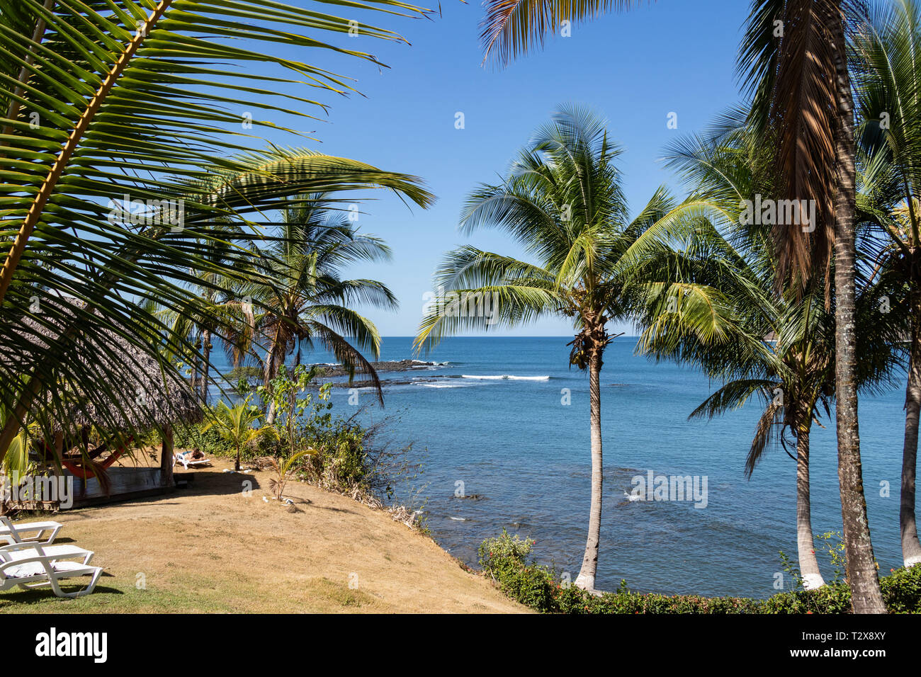 Plage de Santa Catalina, Côte Pacifique du Panama, République de Panama, en Amérique centrale, le 28 mars 2019. Santa Catalina, une ville avec un surf vagues de classe mondiale. Banque D'Images