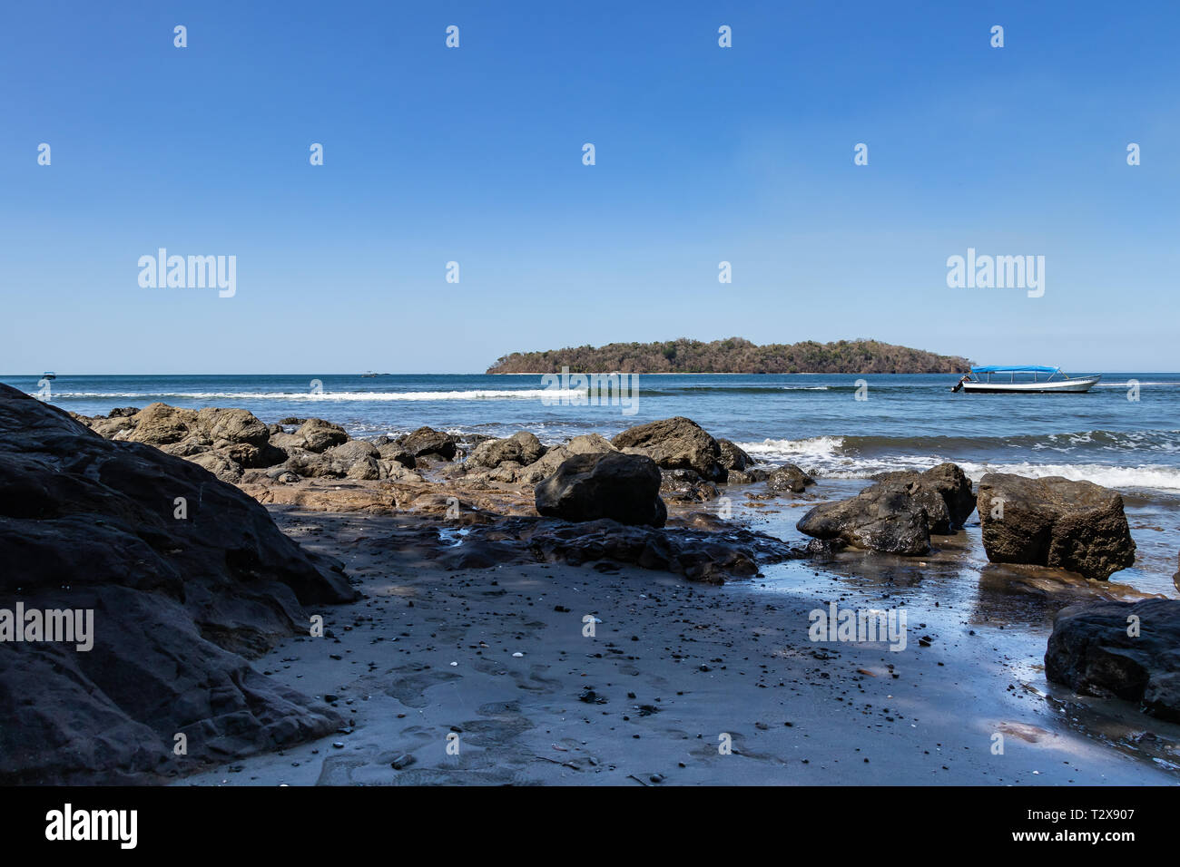 Plage de Santa Catalina, Côte Pacifique du Panama, République de Panama, en Amérique centrale, le 28 mars 2019. Santa Catalina, une ville avec un surf vagues de classe mondiale. Banque D'Images