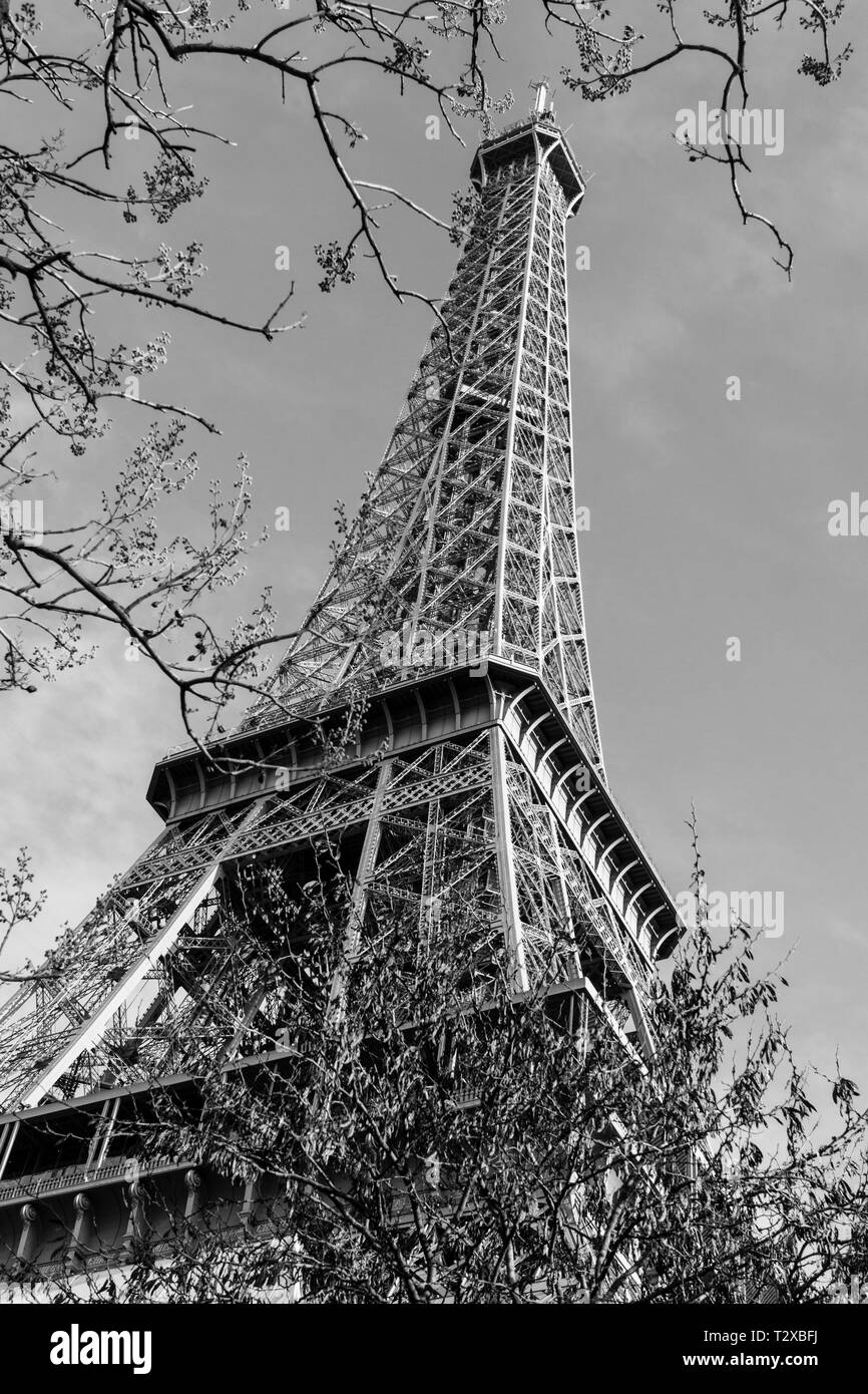 La Tour Eiffel (1887-1889) à Paris, France. Banque D'Images