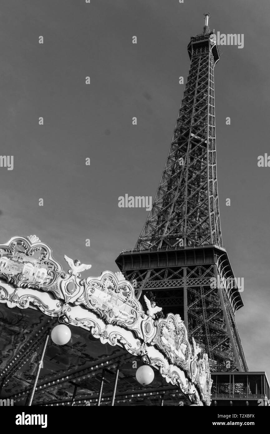 La Tour Eiffel (1887-1889) à Paris, France. Banque D'Images