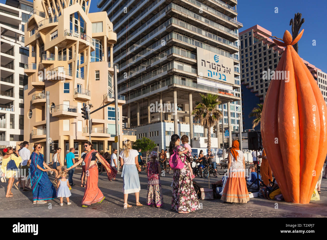 Front de mer de Tel Aviv, Israël Banque D'Images