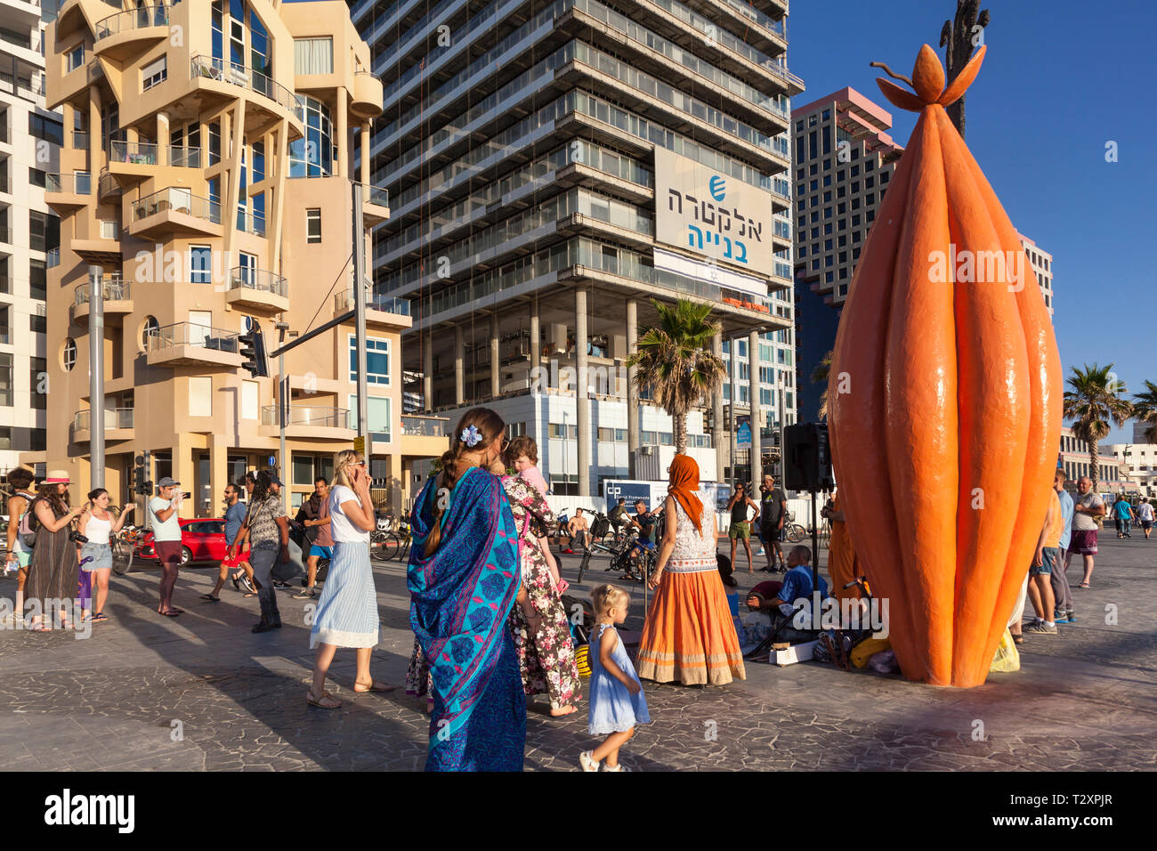 Front de mer de Tel Aviv, Israël Banque D'Images