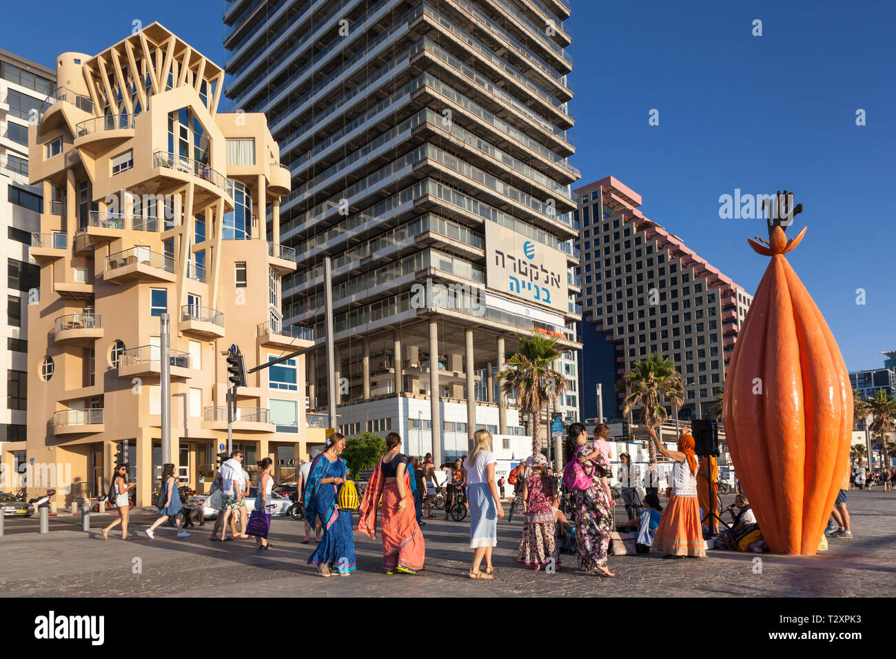 Front de mer de Tel Aviv, Israël Banque D'Images