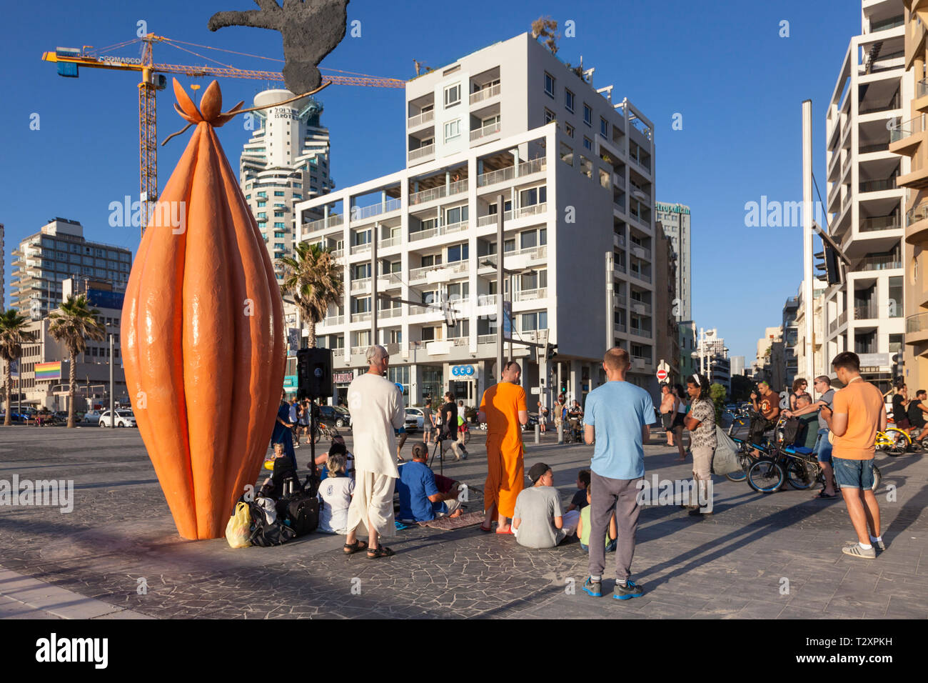 Front de mer de Tel Aviv, Israël Banque D'Images